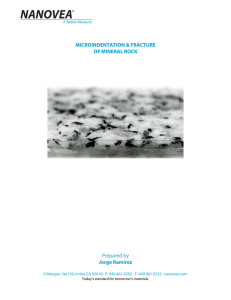 MICROINDENTATION &amp; FRACTURE OF MINERAL ROCK Jorge Ramirez