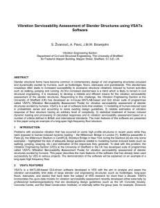 Vibration Serviceability Assessment of Slender Structures using VSATs Software