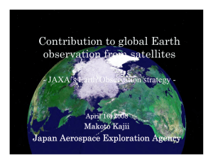 Contribution to global Earth observation from satellites Japan Aerospace Exploration Agency