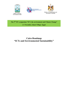 Cairo Roadmap “ICTs and Environmental Sustainability” The 5