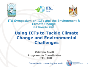 Using ICTs to Tackle Climate Change and Environmental Challenges