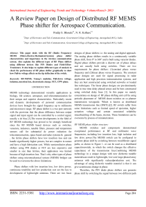 A Review Paper on Design of Distributed RF MEMS