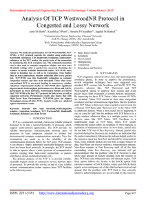 Analysis Of TCP WestwoodNR Protocol in Congested and Lossy Network