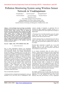 Pollution Monitoring System using Wireless Sensor Network in Visakhapatnam
