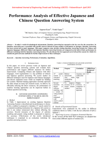 Performance Analysis of Effective Japanese and Chinese Question Answering System