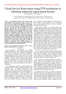 Cloud Service Reservation using PTN mechanism in Ontology enhanced Agent-based System