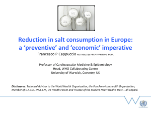 Reduction in salt consumption in Europe: a ‘preventive’ and ‘economic’ imperative