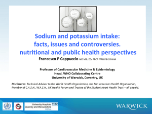 Sodium and potassium intake: facts, issues and controversies.