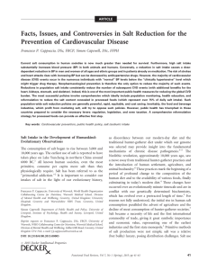 Facts, Issues, and Controversies in Salt Reduction for the ARTICLE