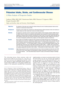 Potassium Intake, Stroke, and Cardiovascular Disease A Meta-Analysis of Prospective Studies