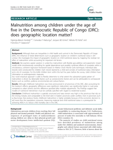 Malnutrition among children under the age of does geographic location matter?