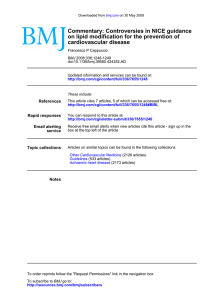 Commentary: Controversies in NICE guidance cardiovascular disease