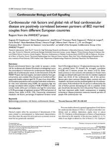 Cardiovascular risk factors and global risk of fatal cardiovascular