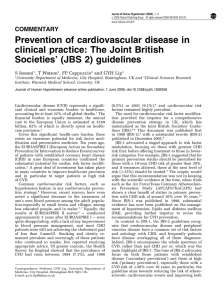 Prevention of cardiovascular disease in clinical practice: The Joint British