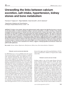Unravelling the links between calcium excretion, salt intake, hypertension, kidney