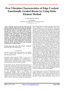 Free Vibration Characteristics of Edge Cracked Element Method