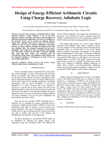 Design of Energy Efficient Arithmetic Circuits Using Charge Recovery Adiabatic Logic