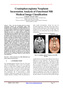 Craniopharyngioma Neoplasm Incarnation Analysis of Functional MR Medical Image Classification