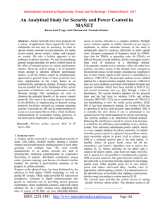 An Analytical Study for Security and Power Control in MANET