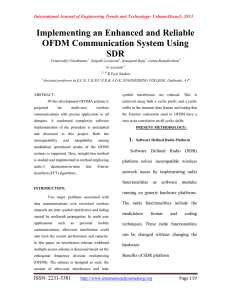 Implementing an Enhanced and Reliable OFDM Communication System Using SDR
