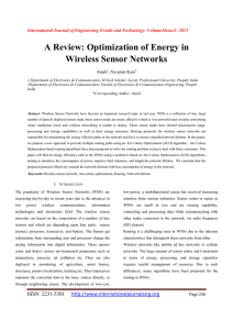A Review: Optimization of Energy in Wireless Sensor Networks Anjali