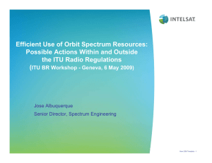 Efficient Use of Orbit Spectrum Resources: Possible Actions Within and Outside