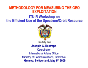 METHODOLOGY FOR MEASURING THE GEO EXPLOITATION ITU -