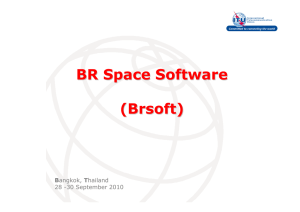 BR Space Software (Brsoft) B 28 -30 September 2010