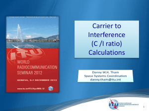 Carrier to Interference (C /I ratio) Calculations