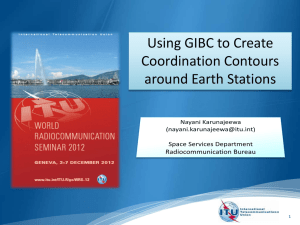 Using GIBC to Create Coordination Contours around Earth Stations