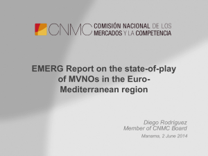 EMERG Report on the state-of-play of MVNOs in the Euro- Mediterranean region