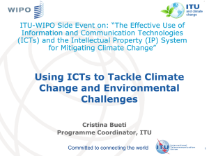 ITU ITU--WIPO Side Event on: “The Effective Use of
