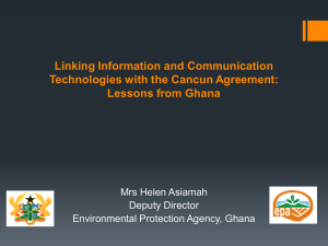 Linking Information and Communication Technologies with the Cancun Agreement: Lessons from Ghana