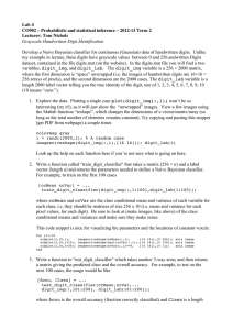 Lab 4 Lecturer: Tom Nichols Grayscale Handwritten Digit Identification