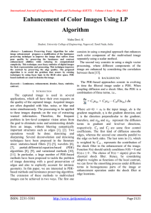 Enhancement of Color Images Using LP Algorithm