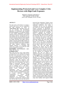 Implementing Protected and Less Complex Crito Devices with High Fault Exposure