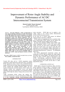 Improvement of Rotor Angle Stability and Dynamic Performance of AC/DC