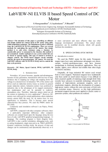 LabVIEW-NI ELVIS II based Speed Control of DC Motor