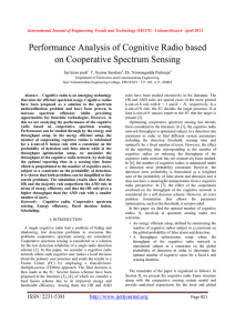 Performance Analysis of Cognitive Radio based on Cooperative Spectrum Sensing