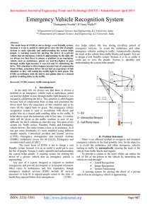 Emergency Vehicle Recognition System  Thunugunta Swathi*, B Veera Mallu**