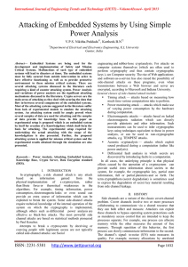 Attacking of Embedded Systems by Using Simple Power Analysis