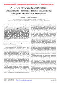 A Review of various Global Contrast Histogram Modification Framework