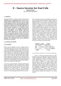 Z – Source Inverter for Fuel Cells Basharat Nizam