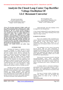 Analysis On Closed Loop Center Tap Rectifier Voltage Oscillation Of