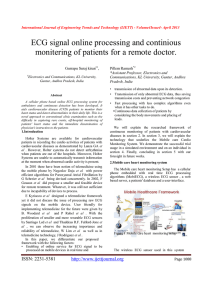 ECG signal online processing and continious