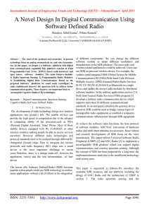 A Novel Design In Digital Communication Using Software Defined Radio