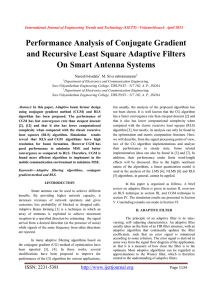 Performance Analysis of Conjugate Gradient and Recursive Least Square Adaptive Filters