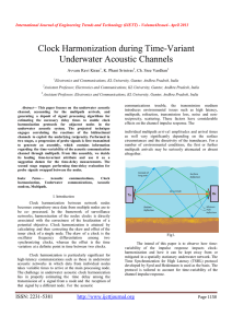 Clock Harmonization during Time-Variant Underwater Acoustic Channels