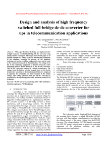 Design and analysis of high frequency switched full-bridge dc-dc converter for