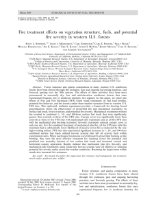 Fire treatment effects on vegetation structure, fuels, and potential